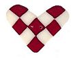 Small Red & White Checked Heart
